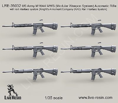 Live-Resin 1/35 US Army M16A4 MWS Automatic Rifle (6)