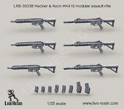 Live Resin 1 35 Heckler Koch HK416 Modular Assault Rifle 6 35038