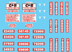 Lonestar Decal Sheet For C&H Transportation HO Scale Model Railroad Decal #12023