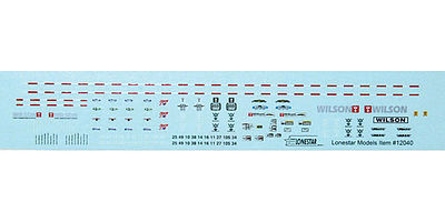 Lonestar Decal Set For Trailmobile 40 Flatbed Trailer HO Scale Model Railroad Decal #12041