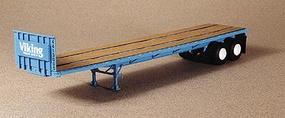 Lonestar 40' Trailmobile Flatbed Trailer Viking Freight Kit (Blue) HO Scale Model Trailer #5015 Lonestar 40' Trailmobile Flatbed Trailer Viking Freight Kit (Blue) HO Scale Model Trailer #5015