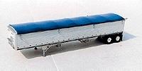 Lonestar Wilson 43 Grain Trailer Kit (White with Blue Tarp) HO Scale Model Trailer #6004