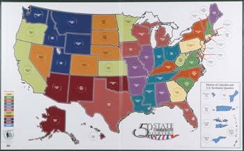 Littleton 50 State & Territory Quarter Map Folder 99-09