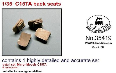 LZ C15TA Back Seats for MZZ (Resin) Plastic Model Vehicle Accessory 1/35 Scale #35419