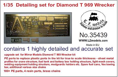 LZ Diamond T969 Wrecker Detail Set for MZZ Plastic Model Vehicle Accessory 1/35 Scale #35439