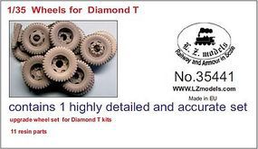 LZ Diamond T Wheels for MZZ (Resin) Plastic Model Vehicle Accessory 1/35 Scale #35441 LZ Diamond T Wheels for MZZ (Resin) Plastic Model Vehicle Accessory 1/35 Scale #35441