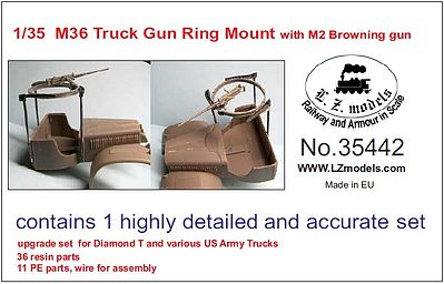 LZ Diamond T M36 Truck Gun Ring Mount Plastic Model Vehicle Accessory 1/35 Scale #35442