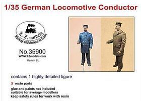 LZ German Locomotive Conductor (Resin) Resin Model Figure Kit 1/35 Scale #35900