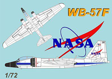 Mach2 NASA WB57F Weather Recon Aircraft Plastic Model Airplane Kit 1/72 Scale #63