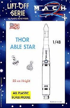 Mach2 Thor-Able Star US Rocket (21 Tall) Space Program Plastic Model Kit 1/48 Scale #lo6