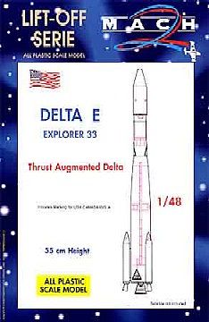 Mach2 Delta-E Explorer 33 Rocket (21 Tall) Space Program Plastic Model Kit 1/48 Scale #lo9