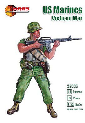 Mars US Marines Vietnam War (18) Plastic Model Military Figure Kit 1/32 Scale #32005