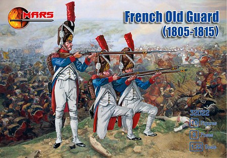 Mars French Old Guard 1805-1815 (15) Plastic Model Military Figure Kit 1/32 Scale #32022