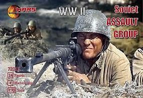 Mars WWII Soviet Assault Group (24 w/4 Machine Guns) Plastic Model Military Figure 1/72 #72012 Mars WWII Soviet Assault Group (24 w/4 Machine Guns) Plastic Model Military Figure 1/72 #72012