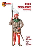 Mars 15th Century Swiss Mercenaries Plastic Military Figures 1/72 Scale #72068