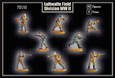 Mars WWII Luftwaffe Field Division Plastic Military Figures 1/72 Scale #72110
