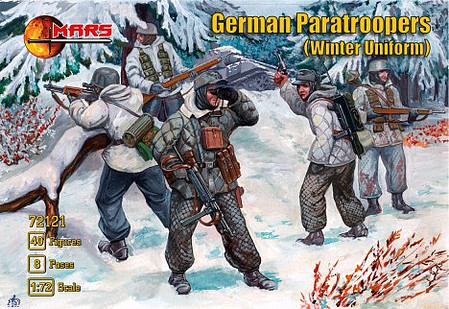 Mars WWII German Paratroopers Winter Uniform Plastic Military Figures 1/72 Scale #72121