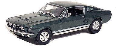 Maisto 1967 Ford Mustang GTA Fastback (Metallic Green) Diecast Model Car 1/18 Scale #31166grn