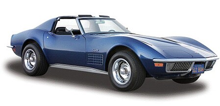 Maisto 1970 Corvette Diecast Model Car 1/24 Scale #31202blu