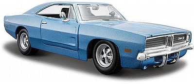 Maisto 1969 Dodge Charger (Met. Blue) Diecast Model Car 1/25 Scale #31256blu