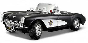 Maisto 1957 Corvette Police Car (Black/White) Diecast Model Car 1/18 Scale #31380wtb Maisto 1957 Corvette Police Car (Black/White) Diecast Model Car 1/18 Scale #31380wtb