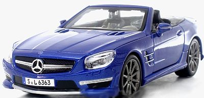 Maisto 2012 Mercedes Benz SL63 AMG Convertible (Met. Blue) Diecast Model Car 1/24 scale #31503blu