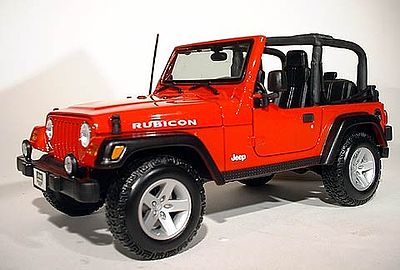 Maisto Jeep Wrangler Rubicon (Red) Diecast Model SUV 1/18 Scale #31663red