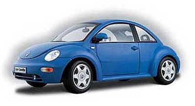 Maisto VW New Beetle (Met. Blue) Diecast Model Car 1/18 Scale #875blu