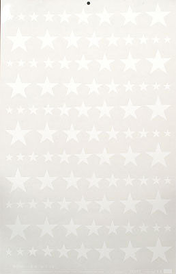 Major-Decals Pressure Decal Stars White
