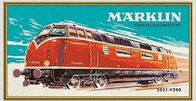 Marklin Marklin V200 Diesel Locomotive Paint-by-Numbers Set Model Railroad Puzzle Print Sign #15966