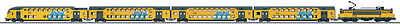 Marklin Digital Norfolk Southern BiLevel Commuter Train HO Scale Model Train Set #26596