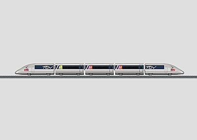 Marklin High Speed Train Battery Operated French SNCF TGV HO Scale Model Triain Set #29201