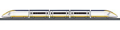 Marklin High-Speed Train Battery Operated Eurostar HO Scale Model Train Set #29208
