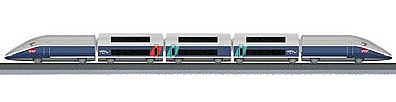 Marklin High-Speed Train Battery Operated TGV Duplex HO Scale Model Train Set #29212