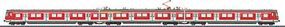 Marklin S-Bahn Electric Railcar Train German Railroad DB AG HO Scale Model Train Set #37506 Marklin S-Bahn Electric Railcar Train German Railroad DB AG HO Scale Model Train Set #37506