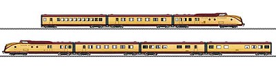 Marklin cl VT 11.5 Diesel Powered Rail Car Train TEE (Gold Plated Special Edition)