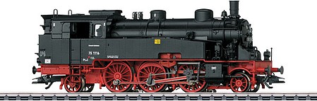 Marklin Class 75.4 2-6-2T - 3-Rail - Sound and Digital German Federal Railroad DB 75 1116 (Era III 1964, black, red)