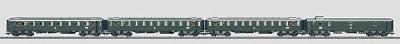 Marklin Express Train 4-Car Set - German Federal Railways HO Scale Model Train Passenger Car #42750
