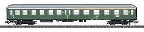 Marklin Type ABymb 411 1st-2nd Class Center Entry Coach 3-Rail Ready to Run German Federal Railroad DB (Era IV 1969, green, silver)