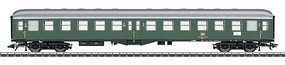 Marklin Type Bymb 421 2nd Class Center Entry Coach 3-Rail Ready to Run German Federal Railroad DB (Era IV 1969, green, silver)