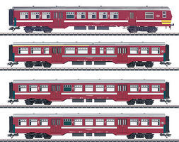 Marklin SNCB M2 Commuter 4-Car Set HO Scale Model Train Passenger Car #43545 Marklin SNCB M2 Commuter 4-Car Set HO Scale Model Train Passenger Car #43545