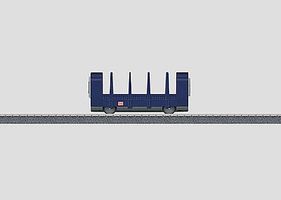 Marklin Stake Flatcar for #441-29210 3-Rail Blue, Gray HO Scale Model Train Freight Car #44104 Marklin Stake Flatcar for #441-29210 3-Rail Blue, Gray HO Scale Model Train Freight Car #44104