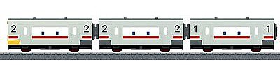 Marklin Passenger 3-Car Set - Kit For Battery Operated Sets HO Scale Model Train Freight Car #44270