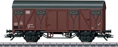 Marklin Type Gs 210 Boxcar - 3-Rail Ready to Run German Federal Railroad DB (Era IV 1983, Boxcar Red, black)