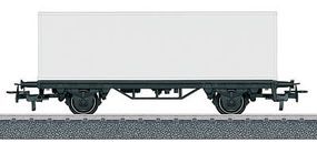 Marklin 2-Axle Container Car w/30' Container Paintable White HO Scale Model Train Freight Car #44810