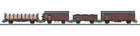 Marklin Type GI Boxcar, Om Gondola, Gr Boxcar R Flatcar 4-Car Set 3-Rail Ready to German State Railroad Company DRG (Era II, Boxcar Red) Marklin Type GI Boxcar, Om Gondola, Gr Boxcar R Flatcar 4-Car Set 3-Rail Ready to German State Railroad Company DRG (Era II, Boxcar Red)