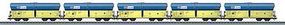 Marklin Polish State Railroad PKP Era V 5-Pack 3-Rail HO Scale Model Train Freight Car #46263