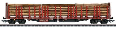 Marklin Type Roos 639 Stake 3-Pack - 3-Rail Ready to Run German Railroad DB AG (Era VI 2009, Boxcar Red, gray, white)