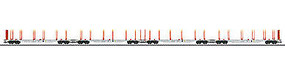 Marklin KLV Flat Car 4-Car Set HO Scale Model Train Freight Car Set #47085 Marklin KLV Flat Car 4-Car Set HO Scale Model Train Freight Car Set #47085