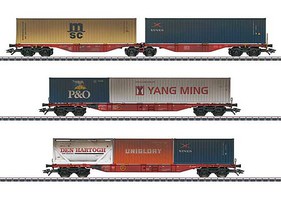 Marklin Container Transport 2-Car Set DB AG Weathered, Era VI Marklin Exclusiv Marklin Container Transport 2-Car Set DB AG Weathered, Era VI Marklin Exclusiv
